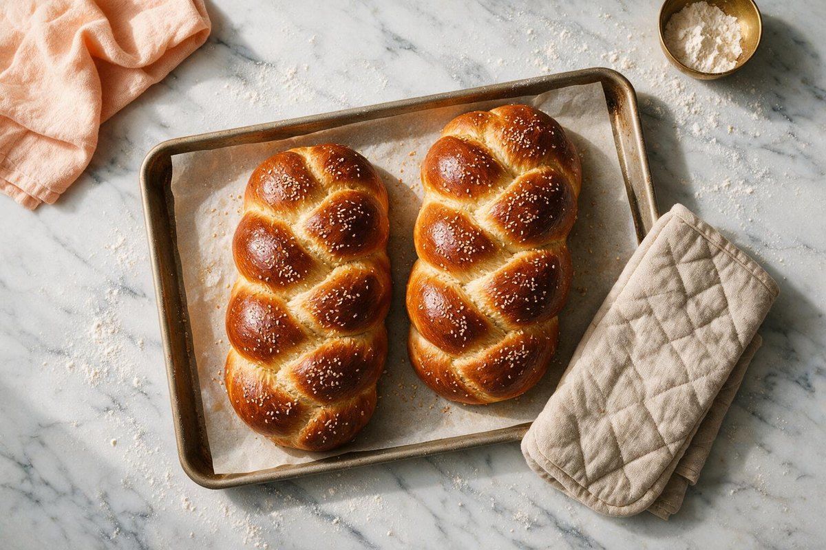 Challos baking golden